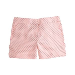 Jcrew Pink Polka Dot Scalloped Shorts